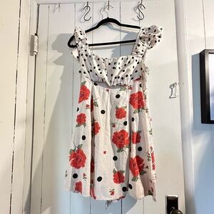 FREE PEOPLE Floral Polka Dot Dress